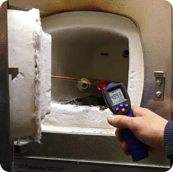 Sensor heating: Muffle furnace